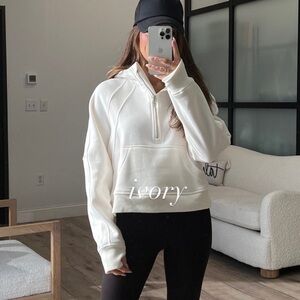 Talulah white quarter zip hoodie